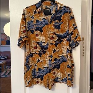 R13 Vibrant Tiger Print Romper